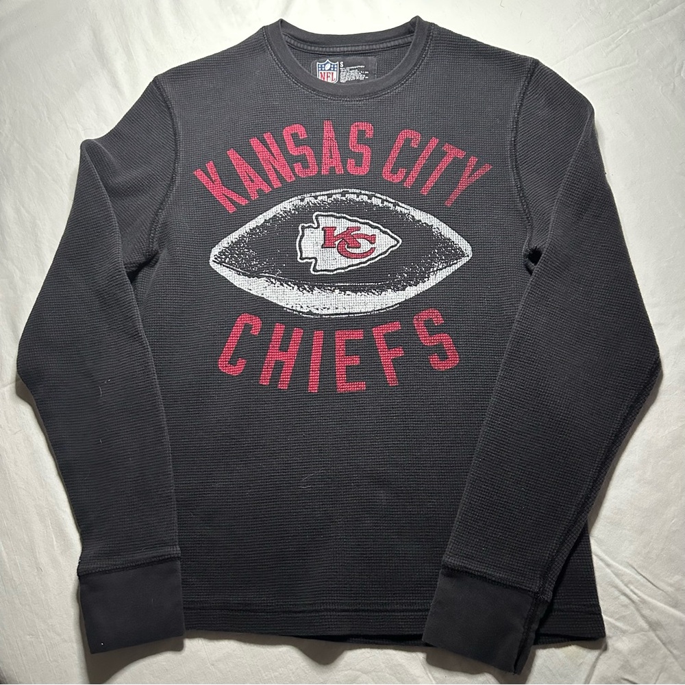NFL Kansas City Chiefs Long Sleeve Waffle Tshirt Size Small
